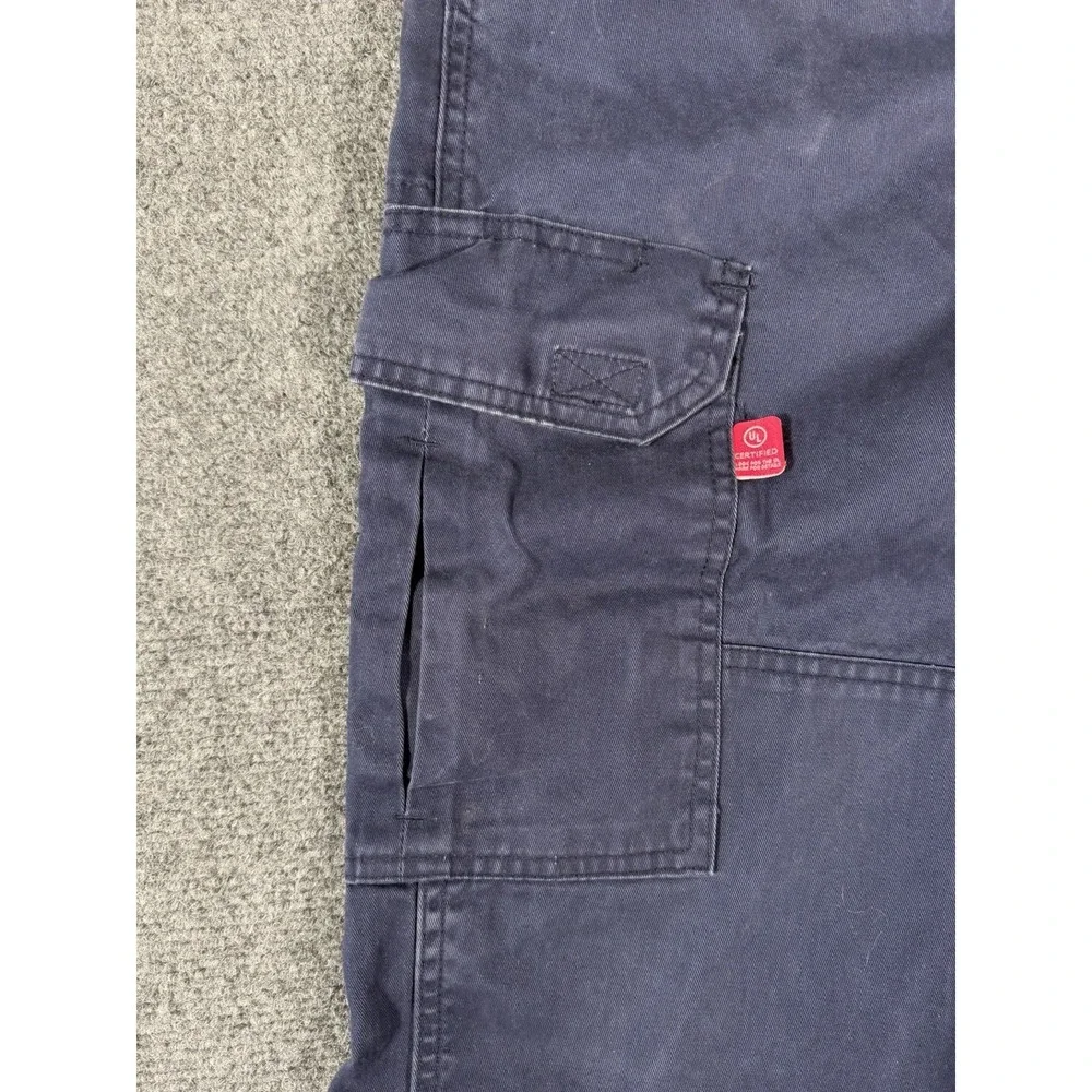 BOCOMAL FR Pants Mens 34x30 Blue Cargo Flame Resistant Workwear CAT2 NFPA2112